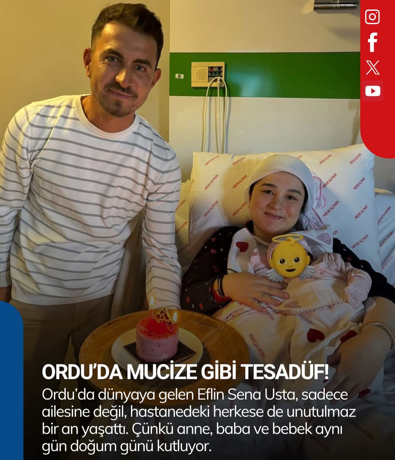 Ordu’da Eşi Benzeri Görülmemiş Tesadüf! Anne, Baba ve Yeni Doğan Bebek Aynı Gün Doğdu
