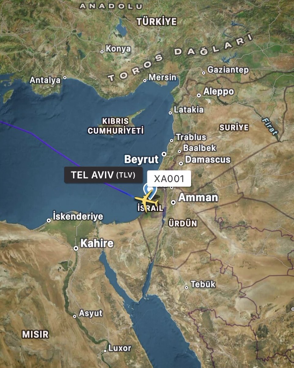 Netanyahu'nun ABD Ziyareti İçin Kullanılan Uçak, UCM Tarafı Ülkelerin Hava Sahasından Geçti