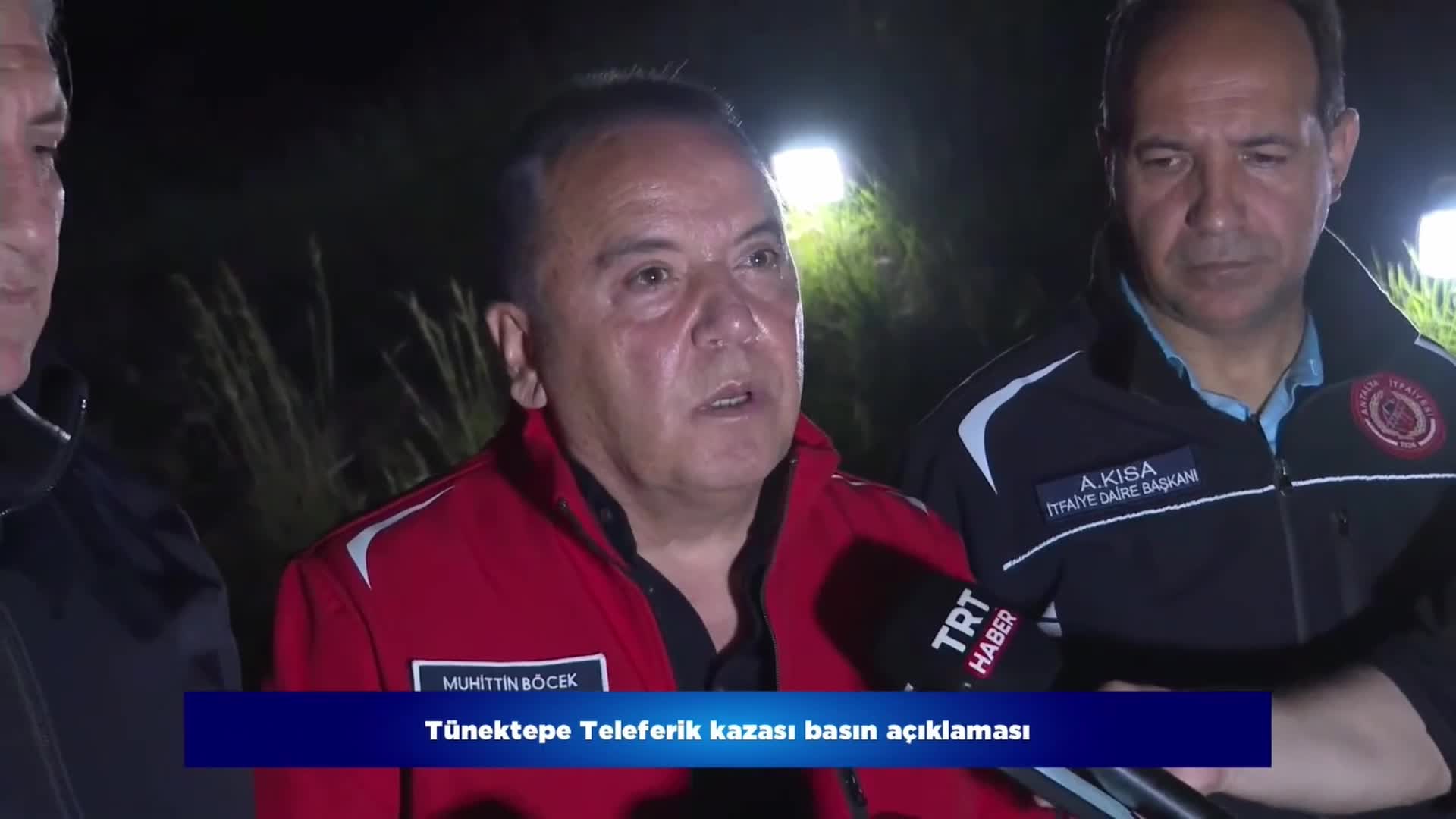 ANTALYA'DA TELEFERİK KABİNLERİNDE MAHSUR KALAN 184 KİŞİYİ KURTARMA ÇALIŞMALARI SÜRÜYOR... MUHİTTİN BÖCEK: "TAHLİYE İPLİ SİSTEMLERLE SAĞLANIYOR"