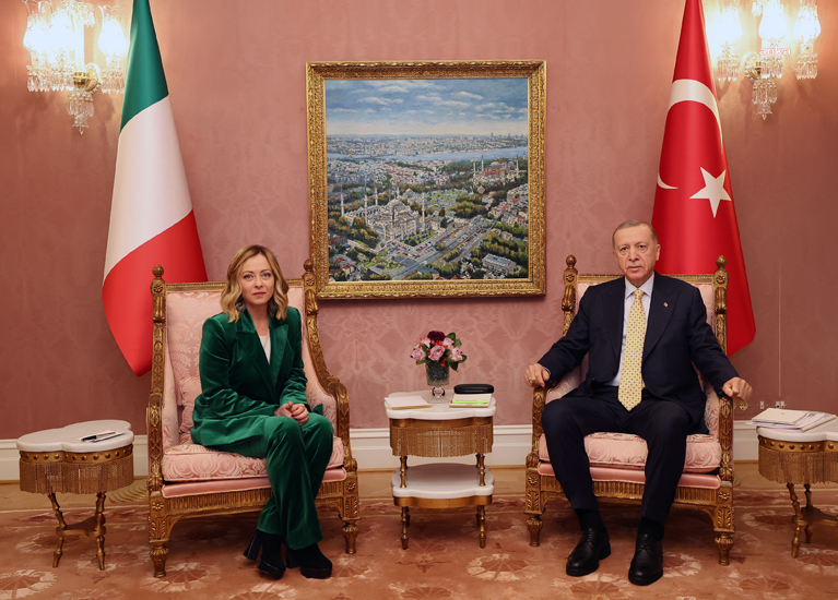 CUMHURBAŞKANI ERDOĞAN, İTALYA BAŞBAKANI MELONI İLE İSTANBUL'DA BİR ARAYA GELDİ 