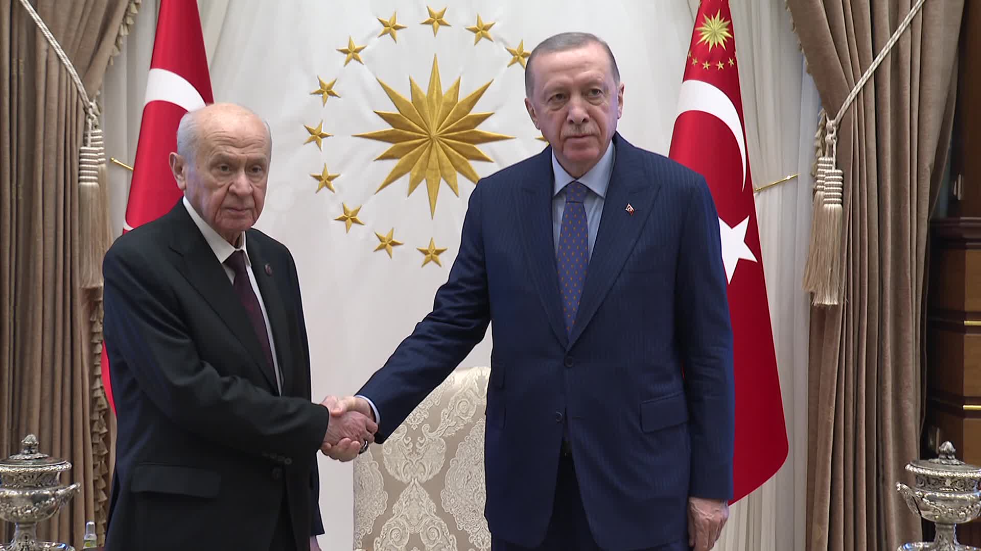 CUMHURBAŞKANI RECEP TAYYİP ERDOĞAN, MHP GENEL BAŞKANI DEVLET BAHÇELİ İLE GÖRÜŞTÜ