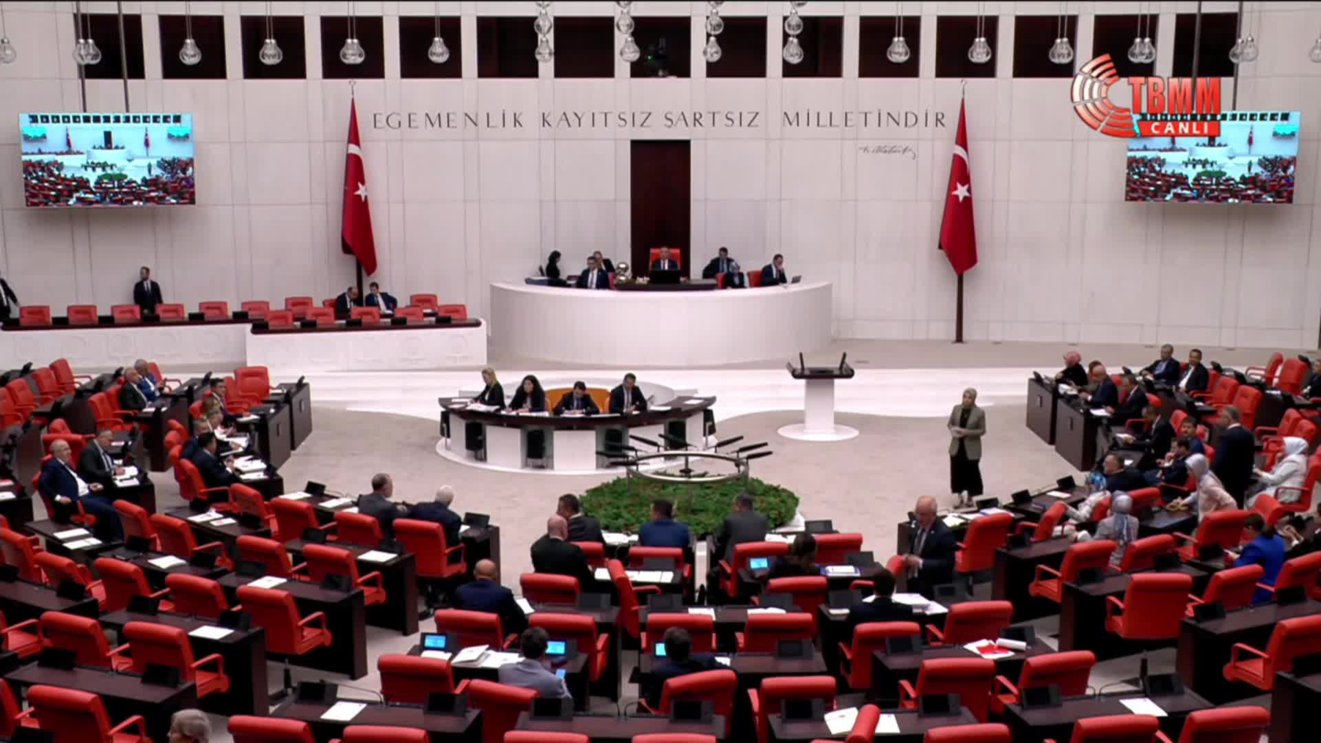 Meclis'te "hırsızlık" kavgası nedeniyle verilen aranın ardından toplanan TBMM Genel Kurulu, çalışmalarına devam ediyor