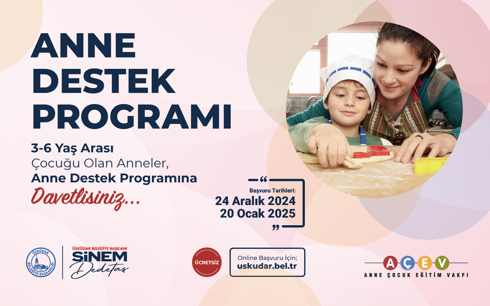 Üsküdar'da anneler için farkındalık ve eğitim programı başlıyor