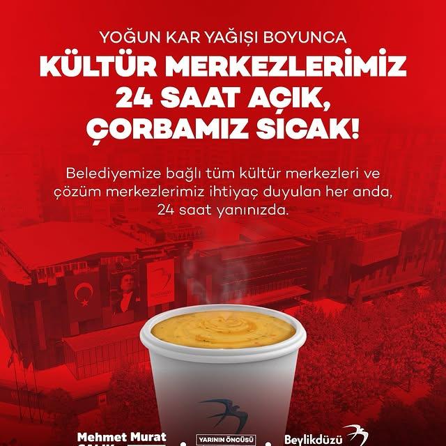 Beklenen Yoğun Kar Yağışına Karşı Kültür Merkezleri 24 Saat Hizmet Verecek