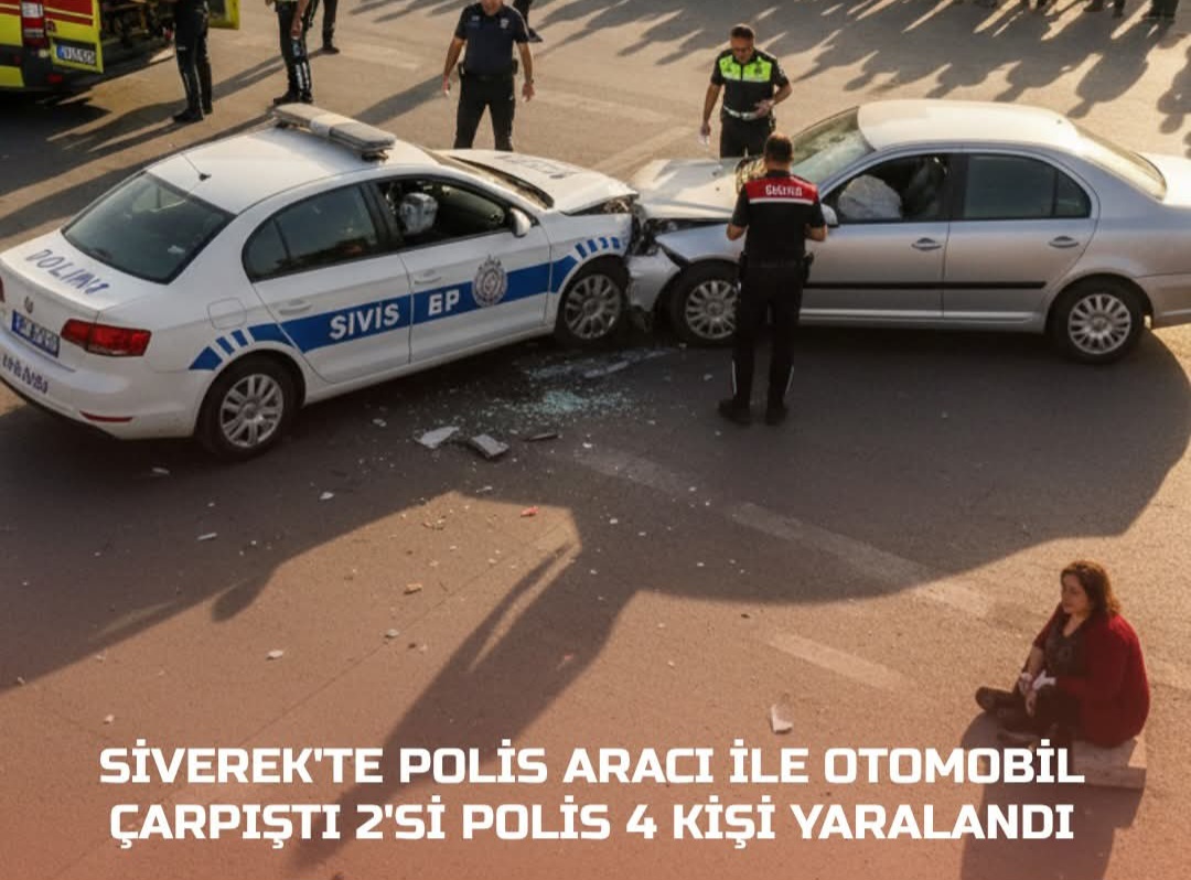 Siverek'te Polis Aracı ile Otomobil Çarpıştı: 2’si Polis 4 Kişi Yaralandı