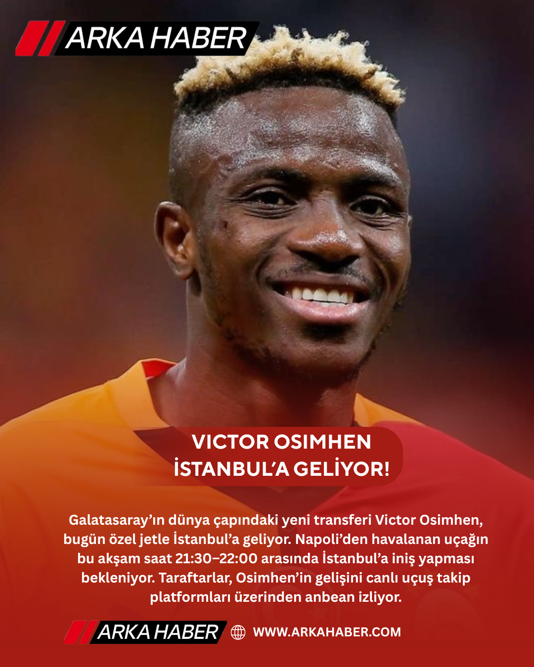 Victor Osimhen’in Uçağı İstanbul Yolunda! Taraftarlar Canlı Takipte! 
