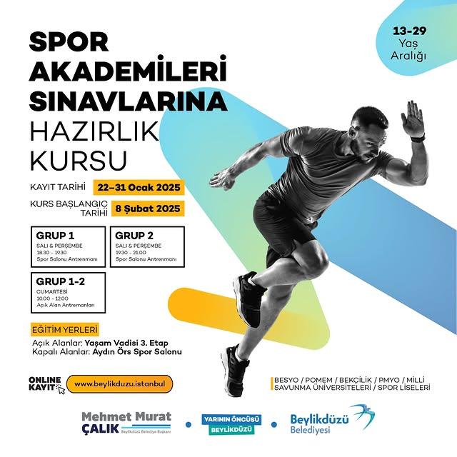 Beylikdüzü'nde Spor Akademileri Hazırlık Kursları Başlıyor