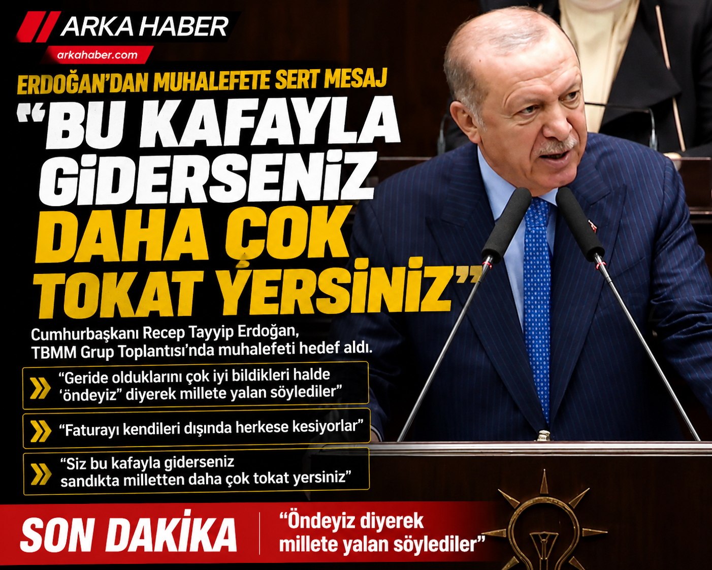 Erdoğan'dan Muhalefete Sert "Sandık" Çıkışı: "Bu Kafayla Giderseniz Daha Çok Tokat Yersiniz"